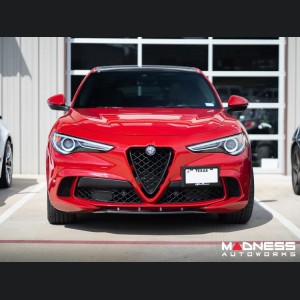  Alfa Romeo Stelvio Front Splitter - Carbon Fiber - Quadrifoglio